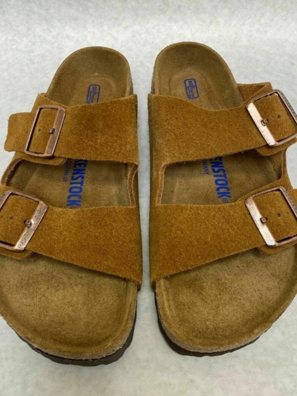 Birkenstock Arizona Mink Suede Leather Soft Footbed Regular Width